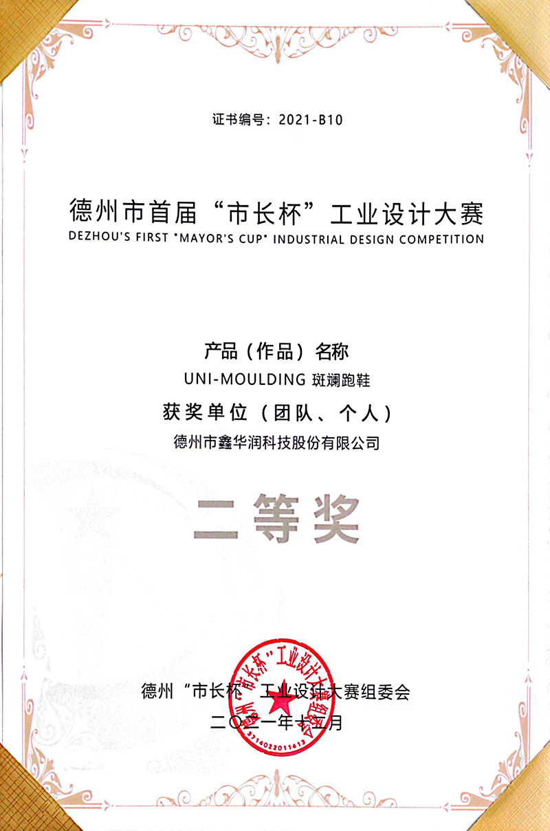 德州市“首届”市长杯工业设计大赛二等奖（2021年）