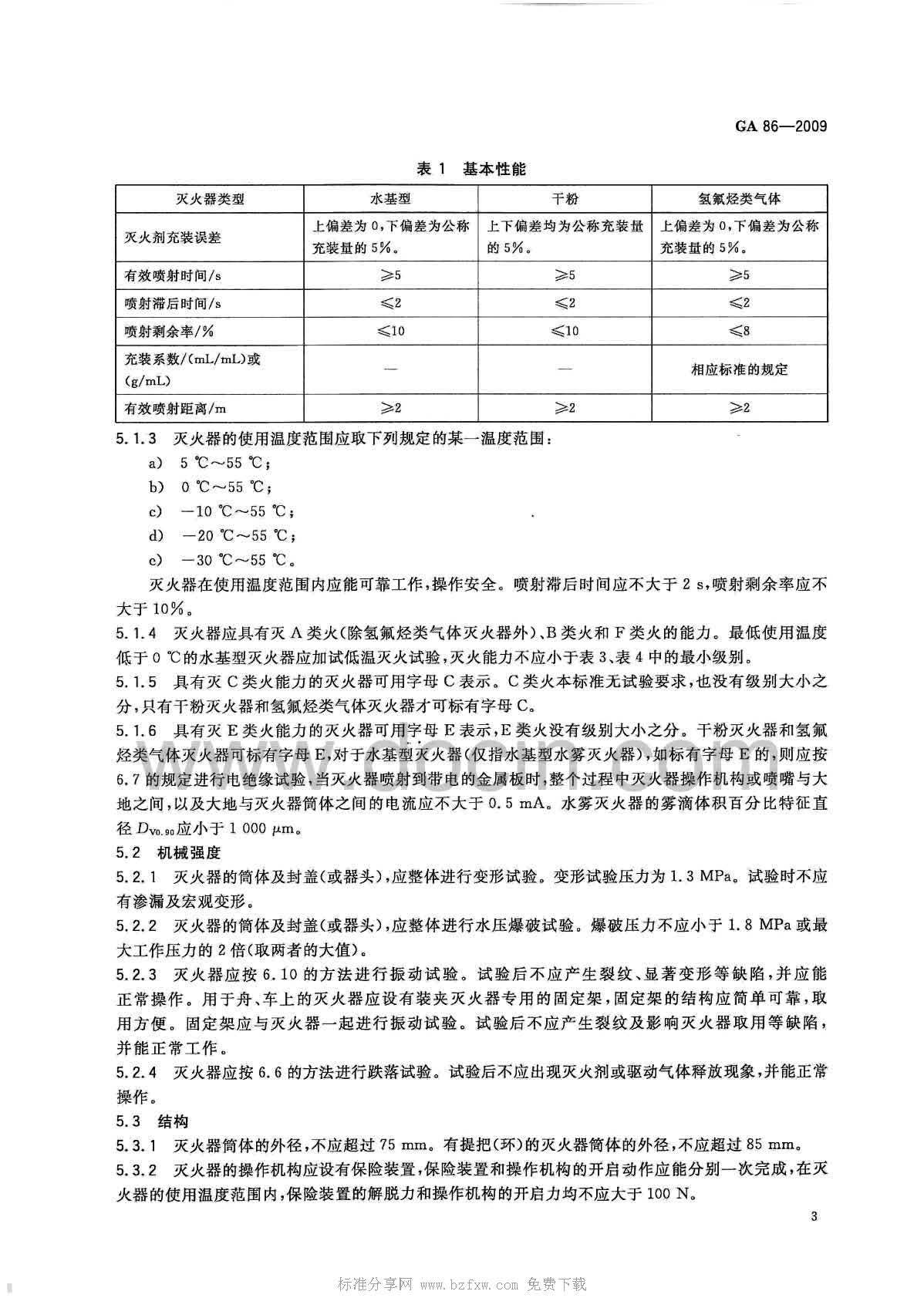 GA 86-2009 简易式灭火器