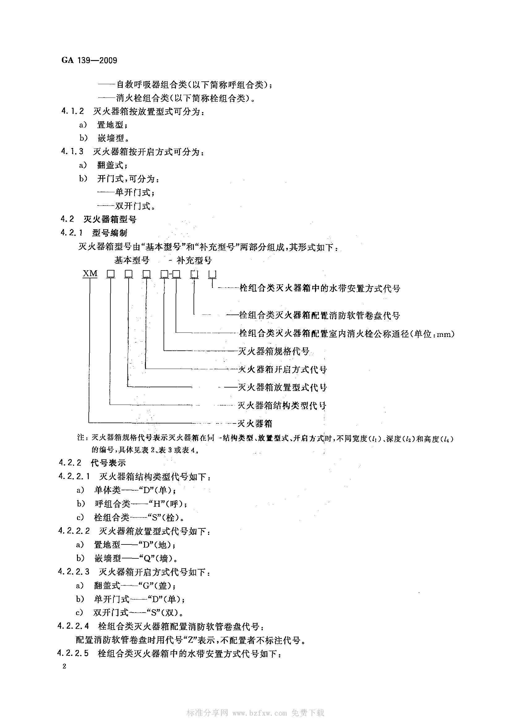 GA 139-2009 灭火器箱