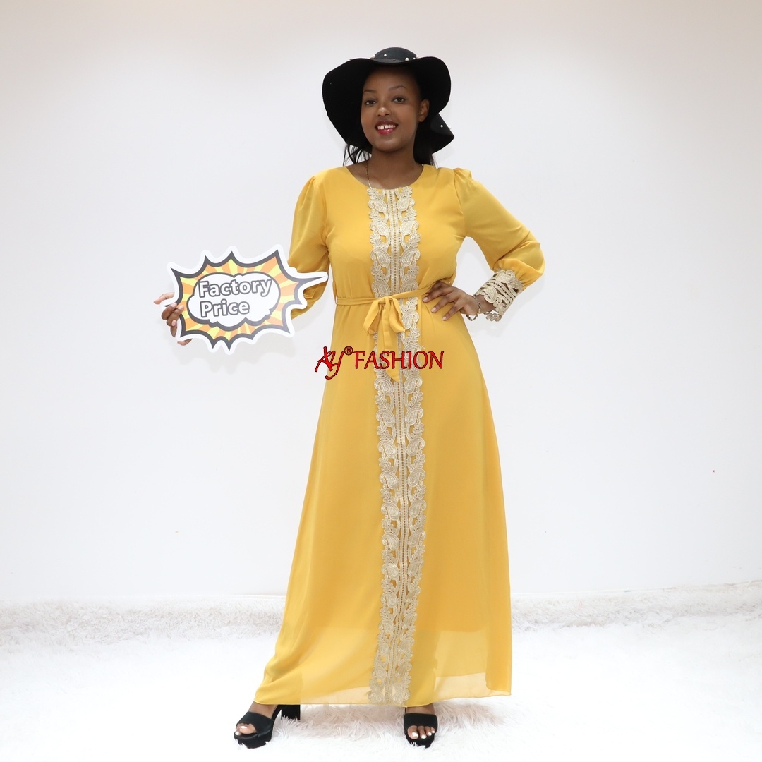 Loose-fitting gown xxx maxi dress AY Fashion W064 Congo caftan muslim dress-Ay  Collection Fashion Co.,Ltd