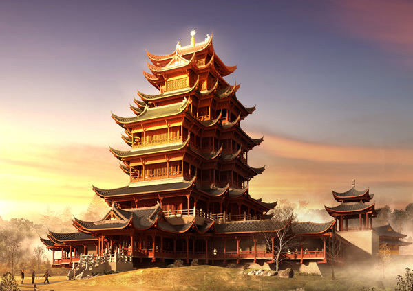 鸿恩寺公园鸿顶云霞