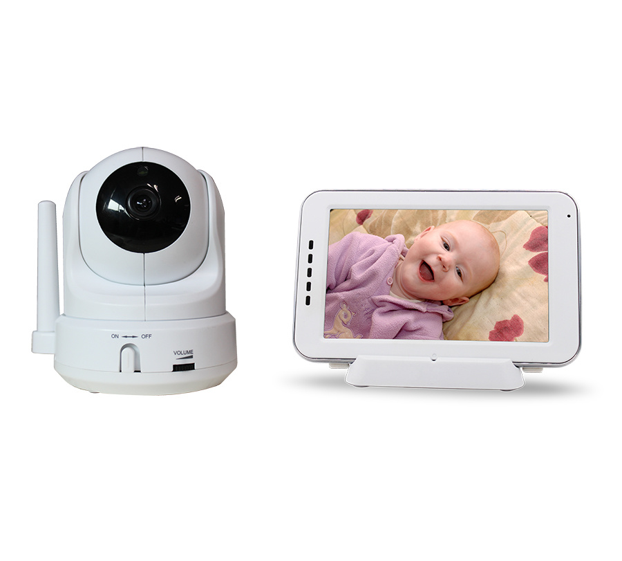 WM542512-Dual mode pan & tilt camera with 5”, 4 channel touchscreen baby monitor