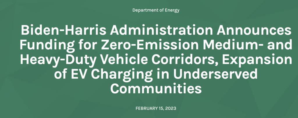 Biden-Harris Administration Announces Funding for Zero-Emission Medium- and Heavy-Duty Vehicle Corridors, fuel cell ev included, Expansion of EV Charging in Underserved Communities
