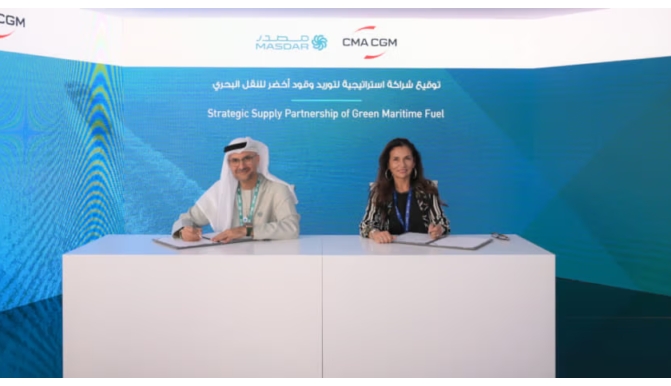 Green Hydrogen – Masdar and CMA CGM Sign Strategic Supply Partnership for Long-term Supply of Green Alternative Fuels