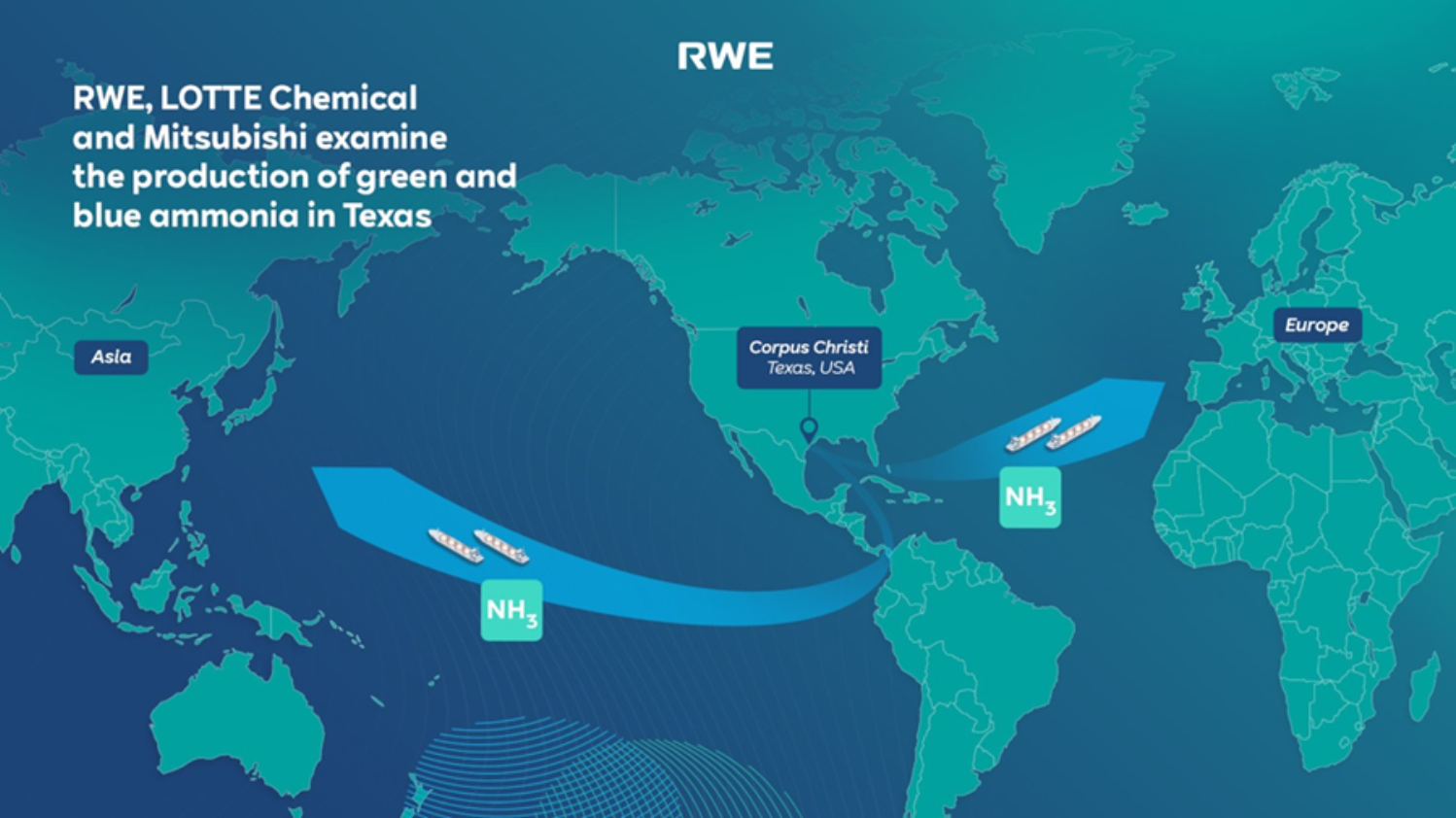 RWE, LOTTE CHEMICAL Corporation and Mitsubishi Corporation Enter Into a Joint Study Agreement to Develop a Clean Ammonia Project in Port of Corpus Christi in Texas, USA