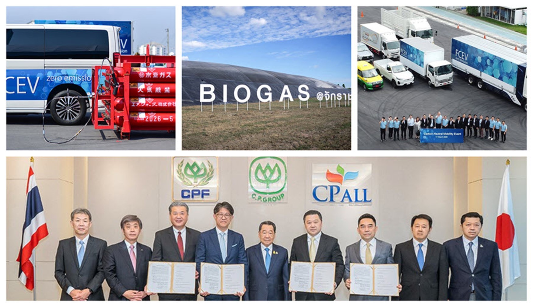 CP, Toyota, and CJPT Ink MOU for Carbon Neutrality in Thailand via Hydrogen and Energy Management