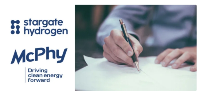 McPhy and Stargate Hydrogen Announce the Signing of a Technology Partnership to Accelerate Cooperation in Electrodes for Next Generation Alkaline Electrolyzers