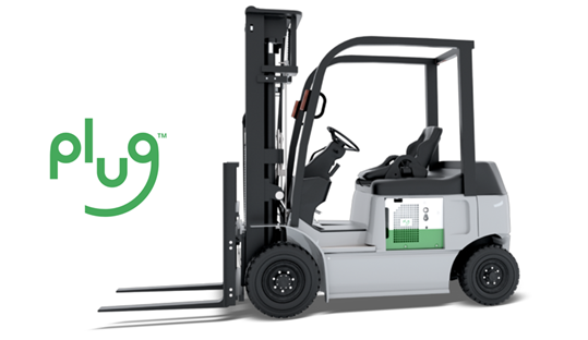 Plug Now Offering Turnkey Hydrogen Fuel Cell Solution That Delivers Savings Over Batteries for Forklift Fleets of 100 or Fewer