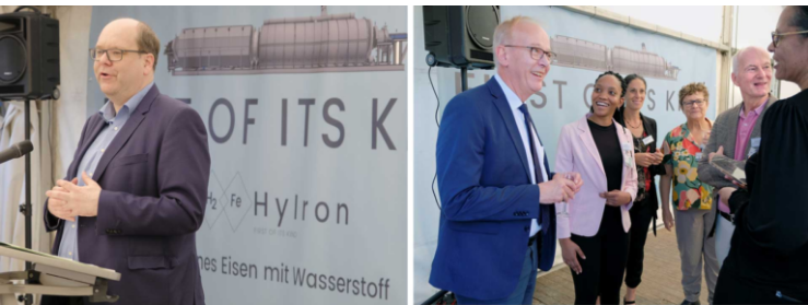 HyIron – Opening of the Hydrogen Direct Reduction for Green Iron Plant in Lingen by Lower Saxony’s Environment and Energy Minister Meyer