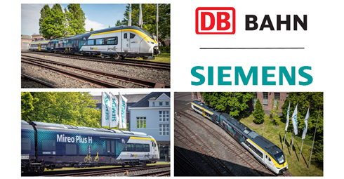 Unveiling of New Hydrogen Train and Storage Tank Trailer by Deutsche Bahn and Siemens Mobility
