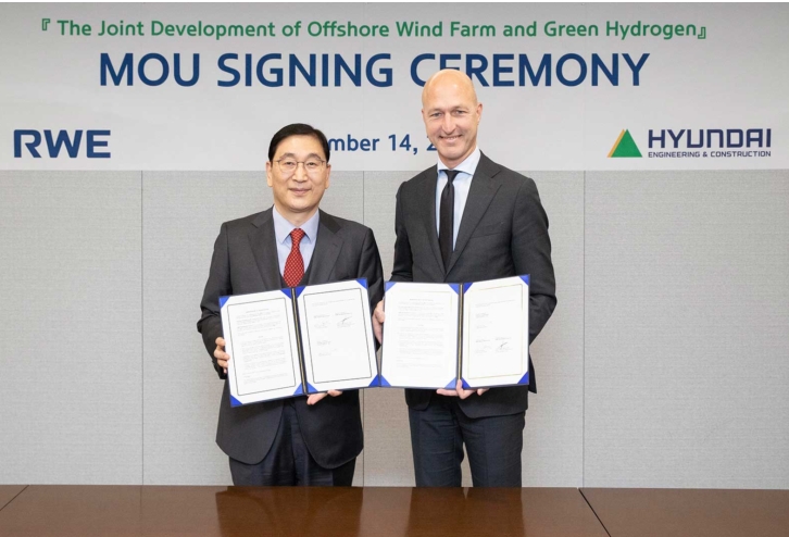 Hyundai and RWE sign Memorandum of Understanding to jointly develop offshore wind and green hydrogen in Korea