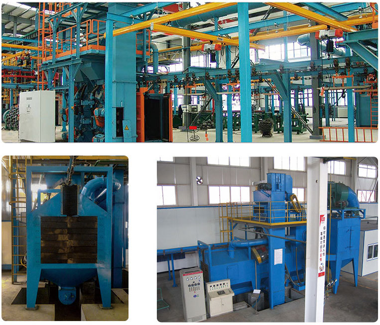 Catenary shot blasting machine