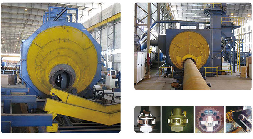 Steel tube inner wall shot blasting machine