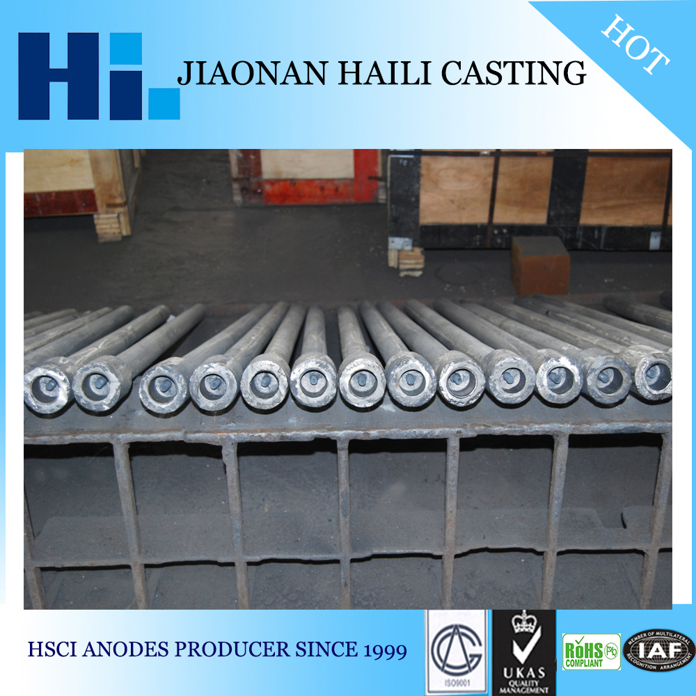 Single-ended High Silicon Casting Iron Solid Anode