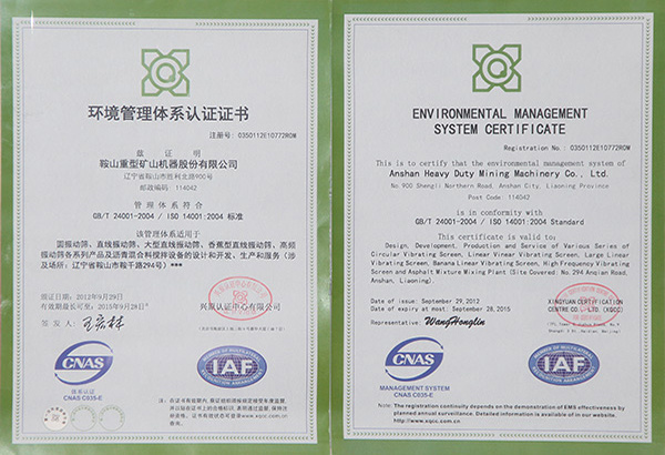 Environment Management System Certification