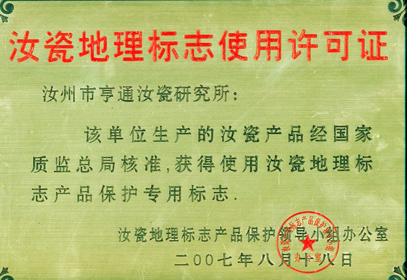2007.8 Geographical Indication Use Permit