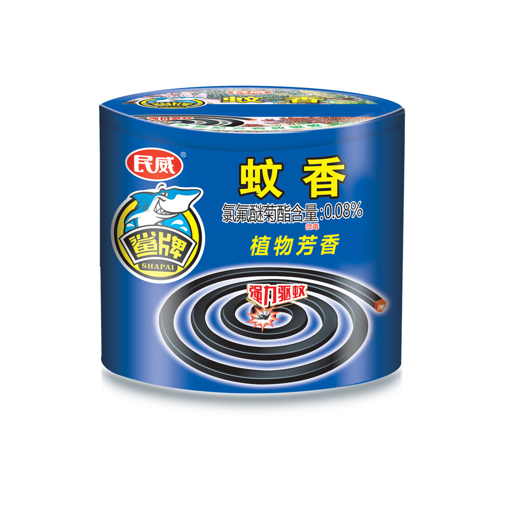 鯊牌40單盤(pán)植物芳香桶裝蚊香（藍色）