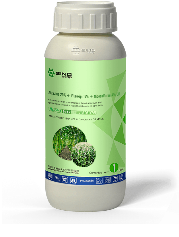 Atrazine 20% + Fluroxypyr 6% + Nicosulfuron 4% OD-Leading