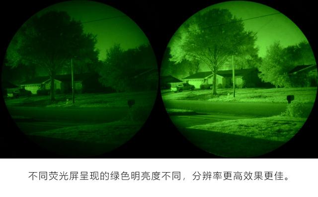 Why is the image seen by the low-light night vision device green?
