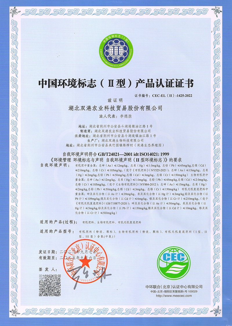 China Environmental Labeling (Type II) Product Certification