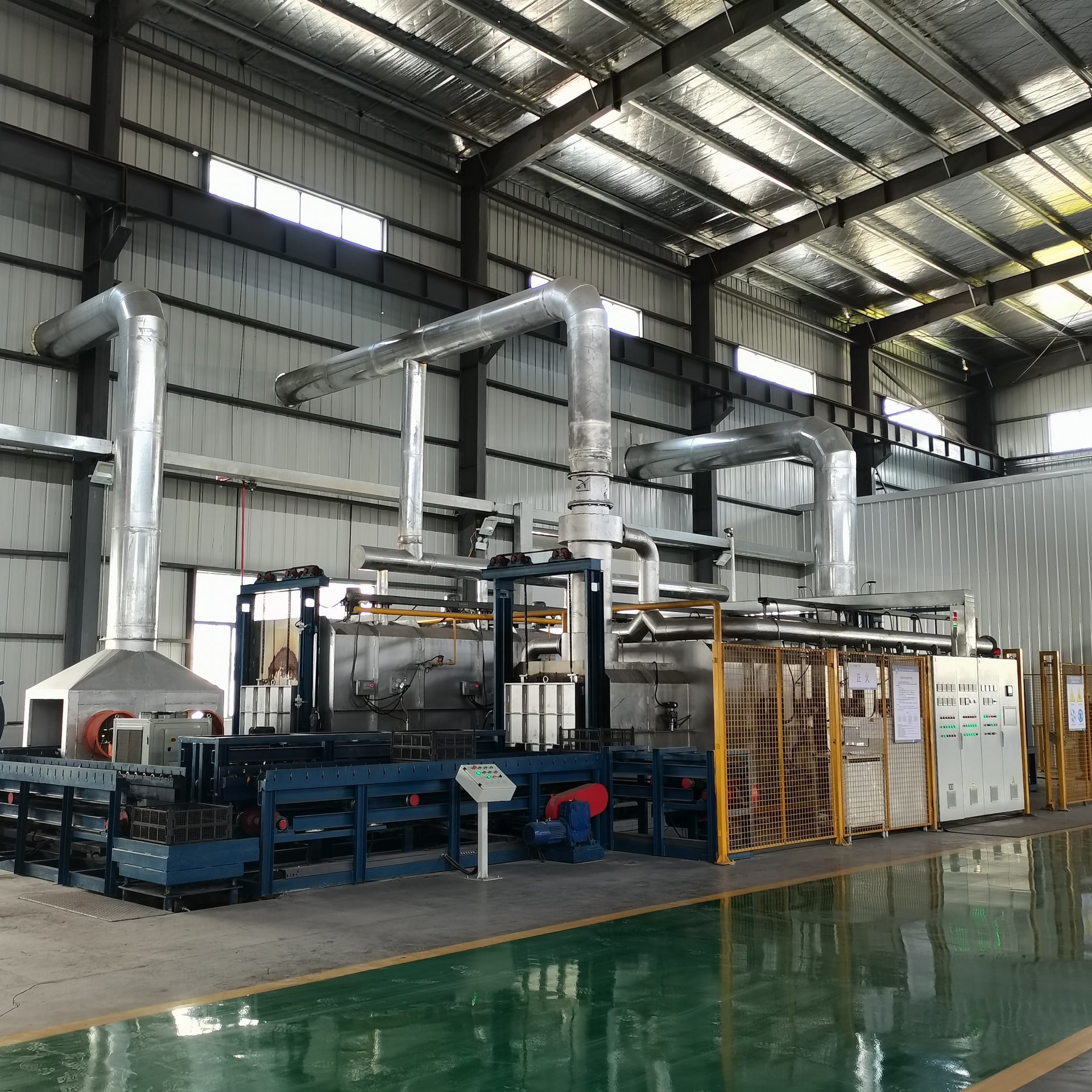 Normalizing heat treatment production line