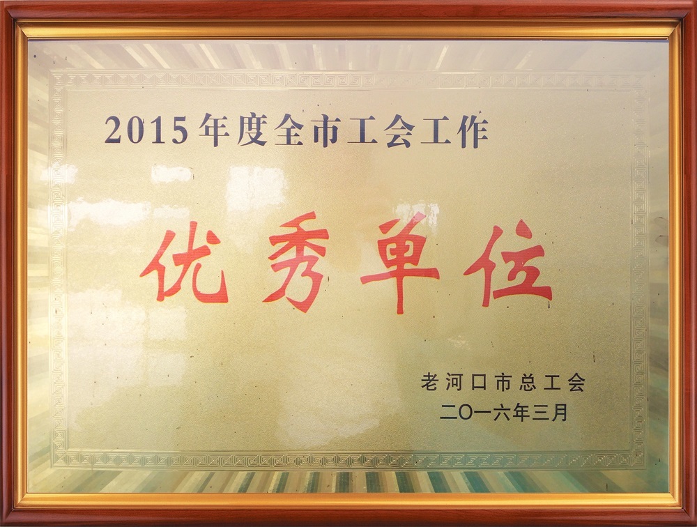 2015工会优秀单位