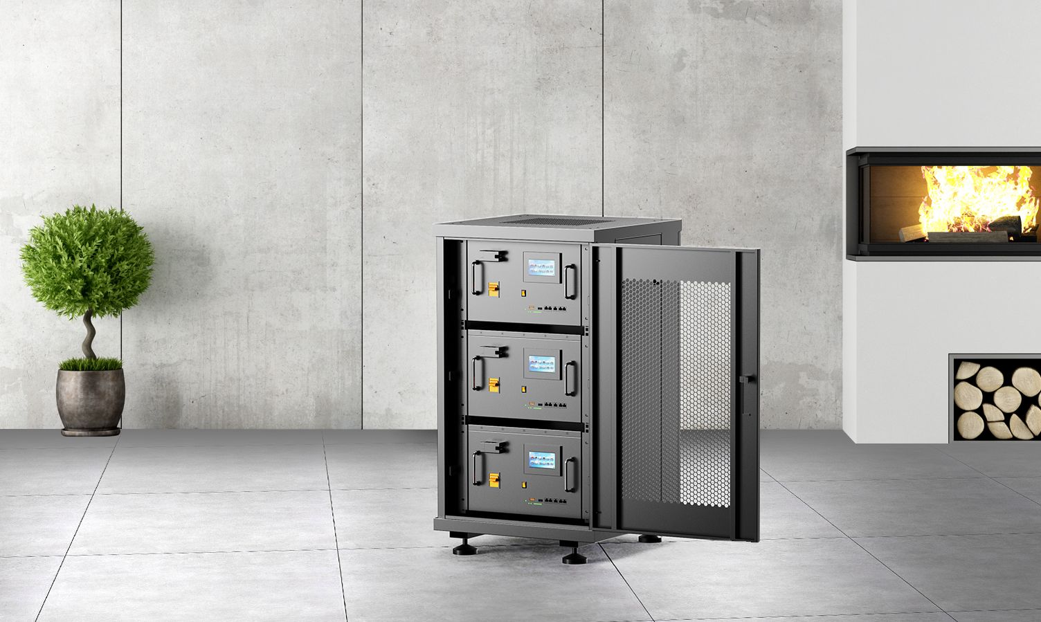 Cabinet type home energy storage lithium battery pack