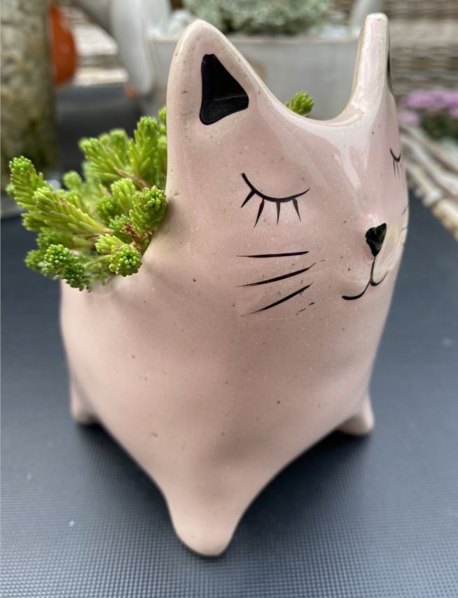 cute cat home decoration vase