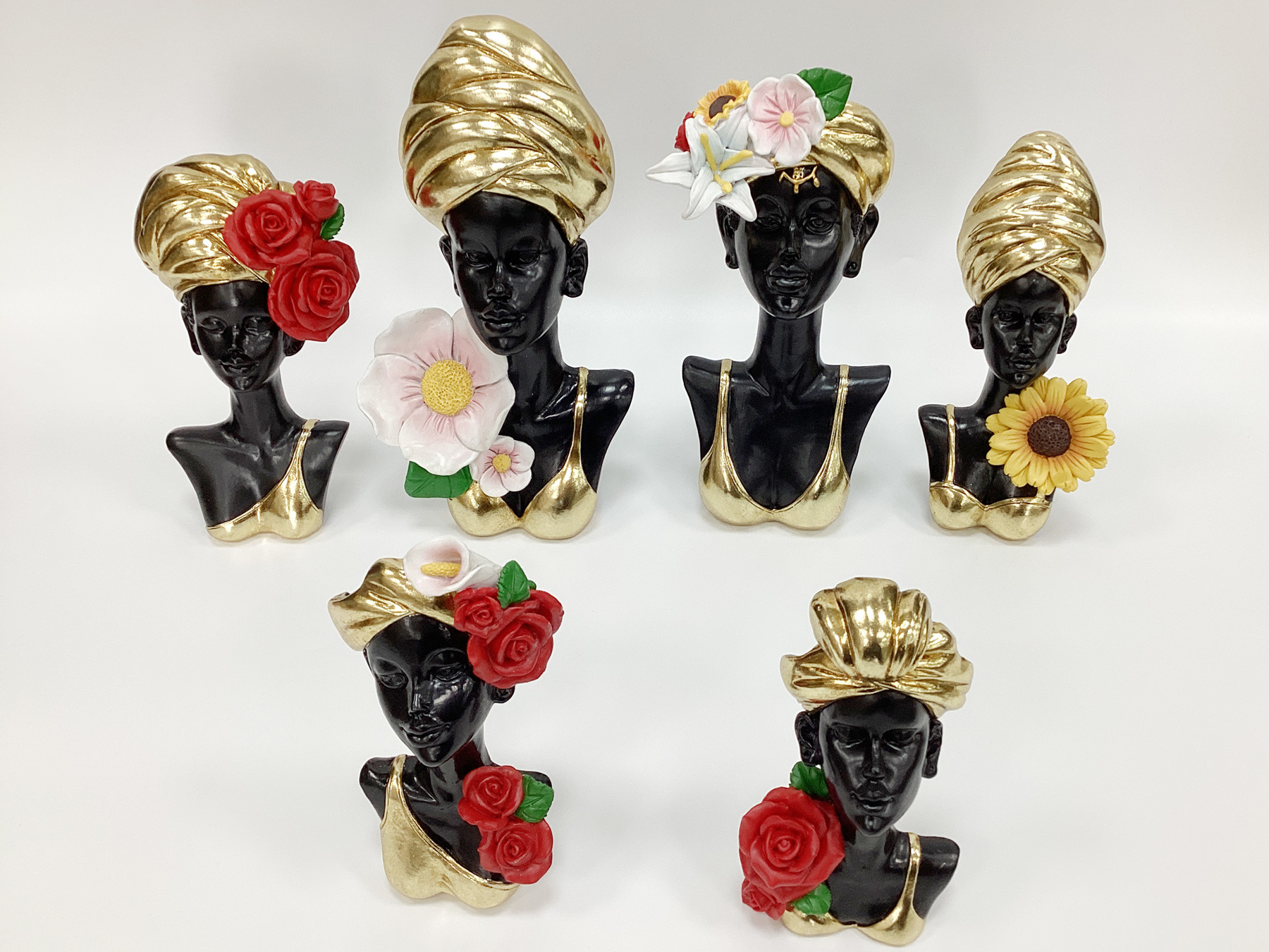 Resin Black Beauty Flower Fairy  Vase