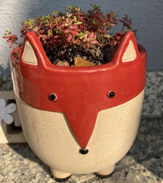 lovely fox home decoration vase