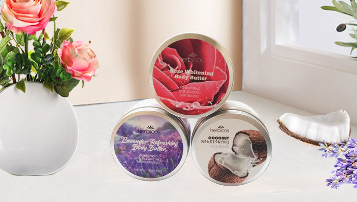 ROSE/LAVENDER/COCONUT BODY BUTTER   (HBW051 / HBW052 / HBW053)