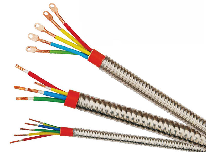 Metal sheathed flexible mineral insulated fireproof cable