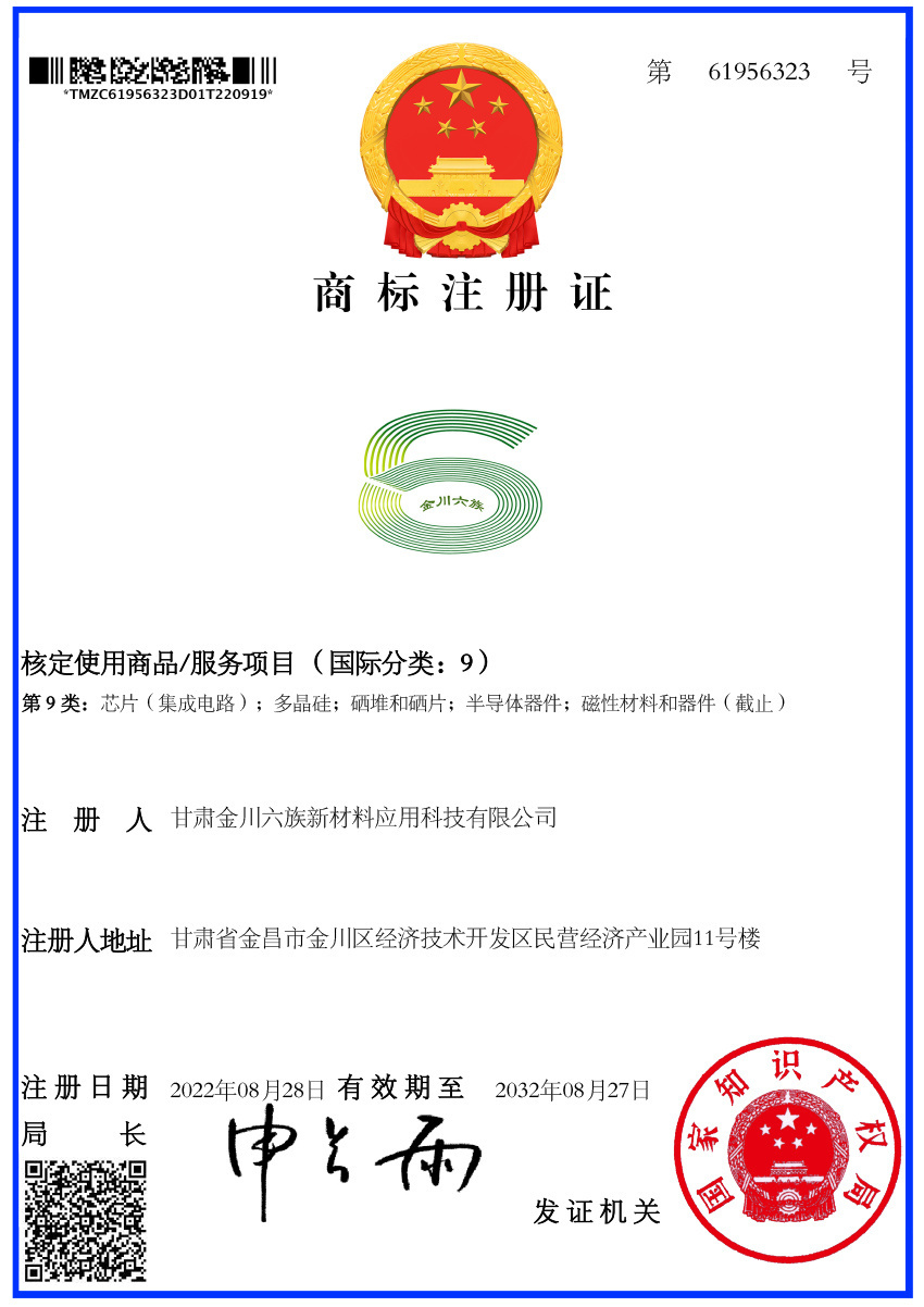 Trademark registration certificate Trademark registration certificate