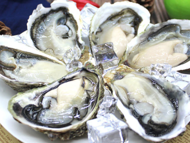 Half-shell oysters