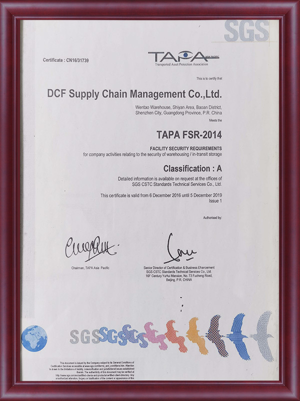 Certification of freight safety requirements Certification of freight safety requirements