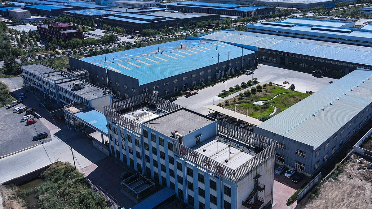 Aerial view of the factory
