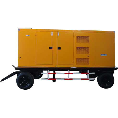 500KW silent mobile trailer series diesel generator set