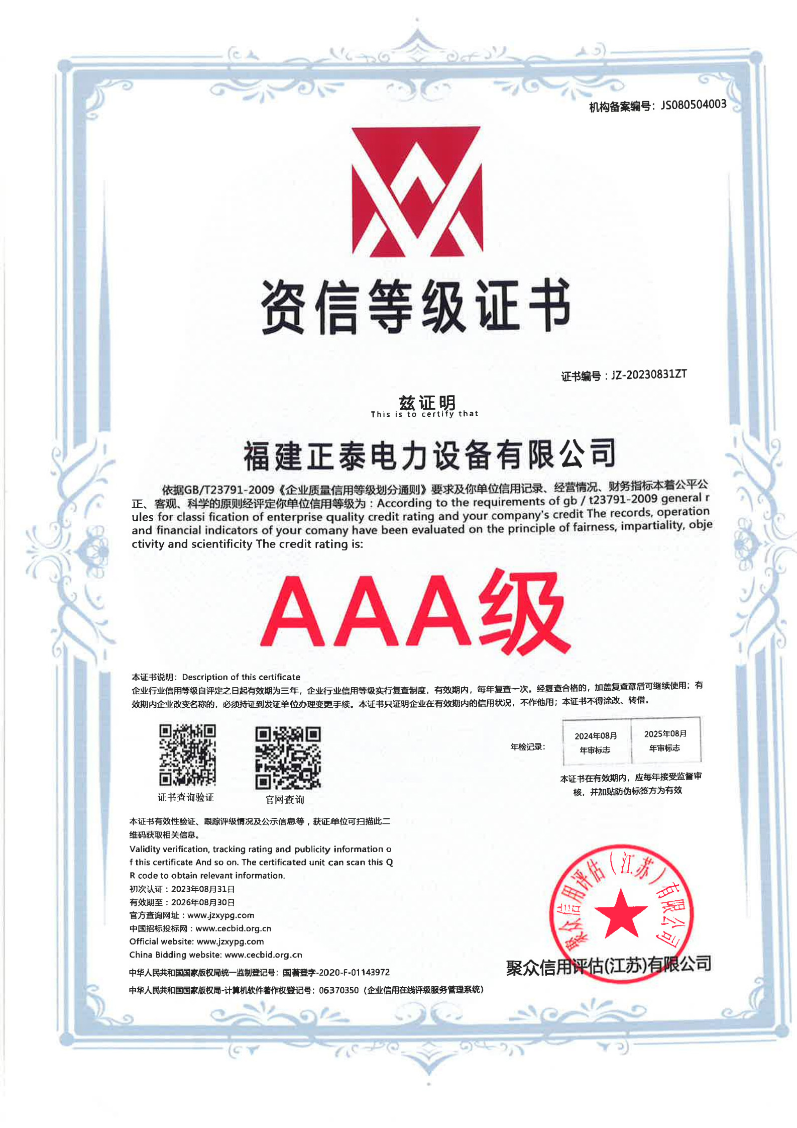 Credit Rating Certificate Credit Rating Certificate