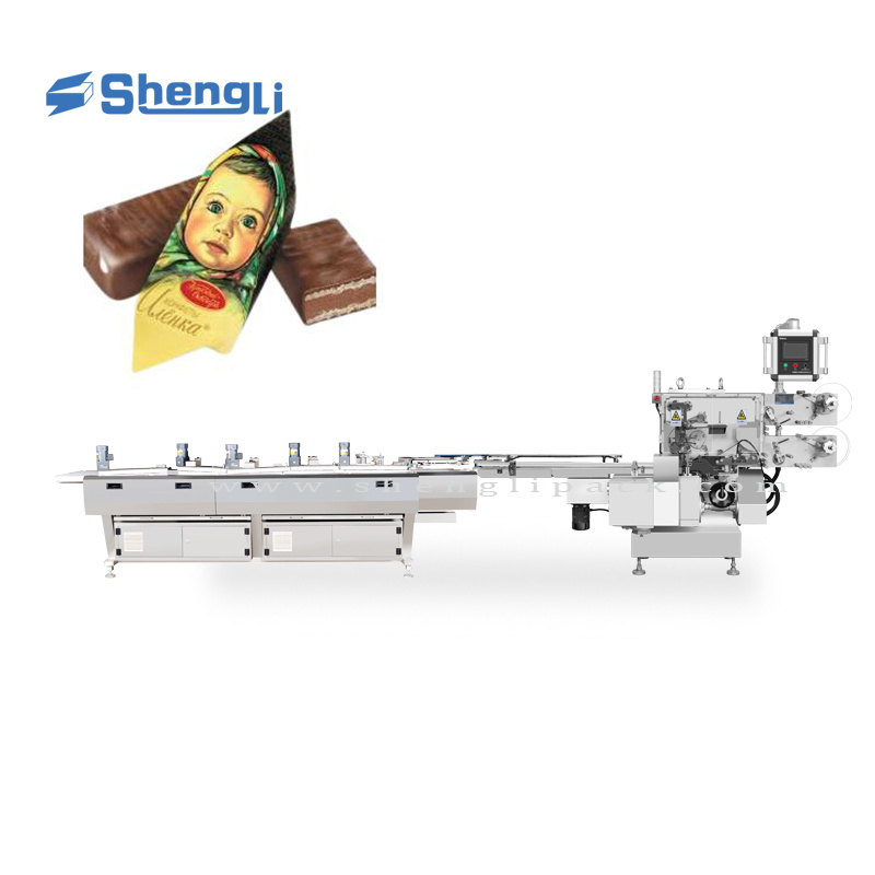 SL-SBQJ450 automatic chocolate folding pinch-tip packaging machine