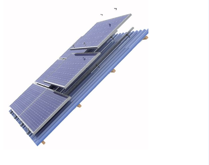 Color steel tile roof photovoltaic system support