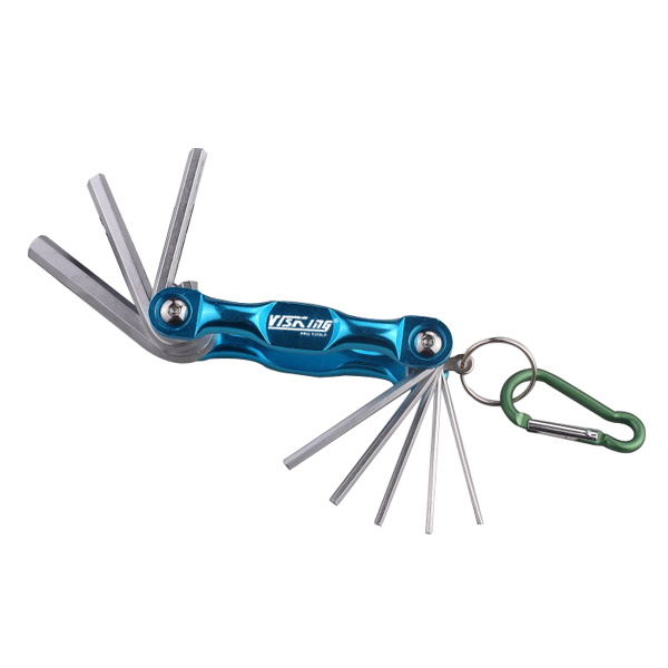 8PC Aluminium Folding Hex Key Set