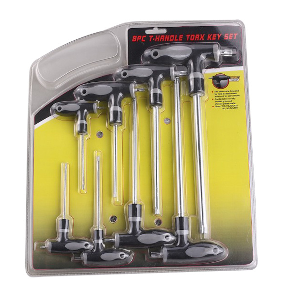 8pc T-Handle hex key wrench set