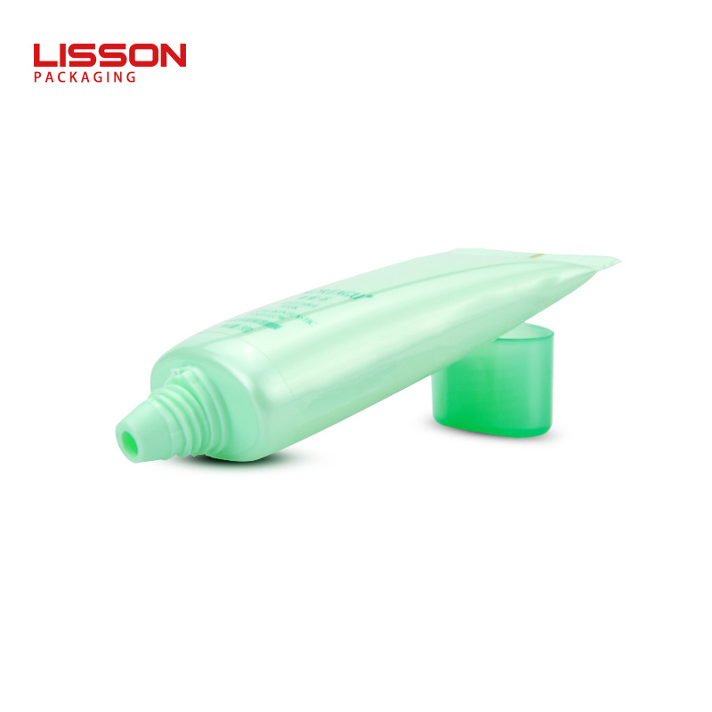 Custom Oval Plastic Tube Green Packaging for Skincare