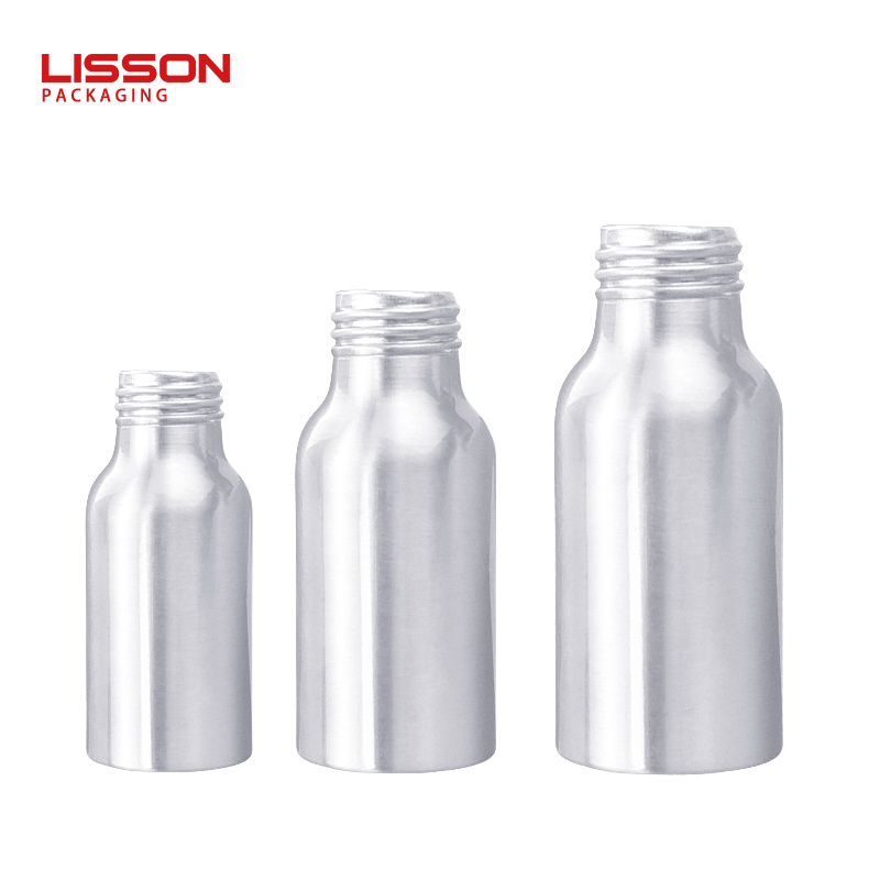 15ml 30ml 50ml Refillable Aluminium Bottle with Glass Dropper Cosmetic Bottle