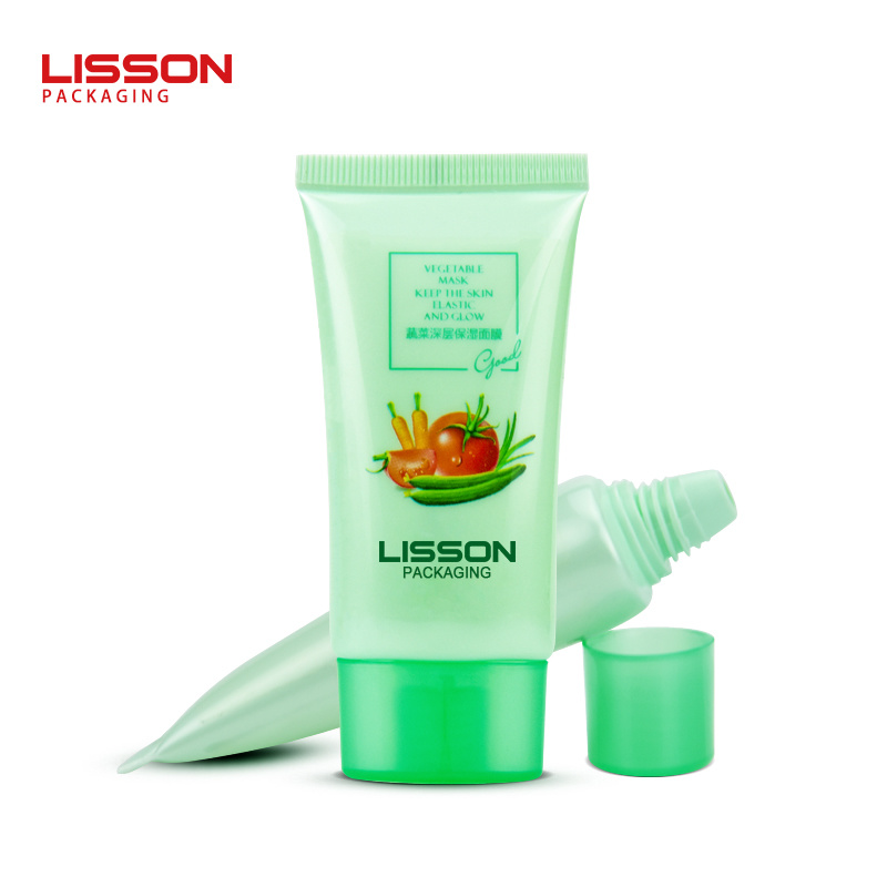 Custom Oval Plastic Tube Green Packaging for Skincare