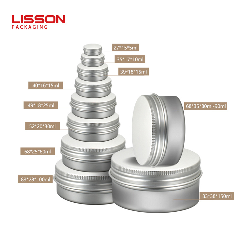 Nuolux Tin Empty Jars Tins DIY Containers Cans Jarmetal Making Round Container Storage Lid Lids Creamcan Aluminum Gift Holiday, Size: 5X5X3.5CM