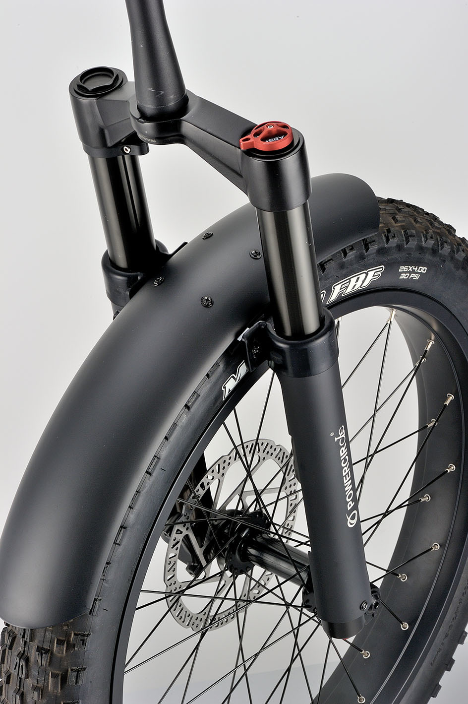 Inverted folk fender mounting