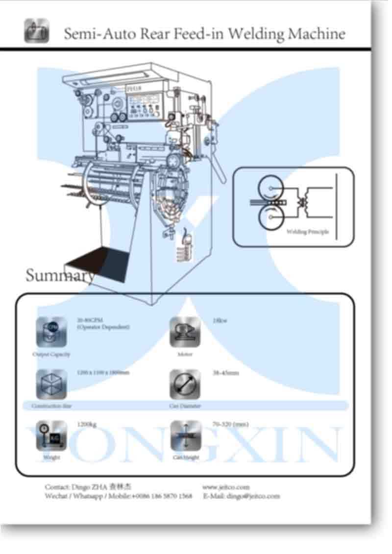 welder machine specification cover