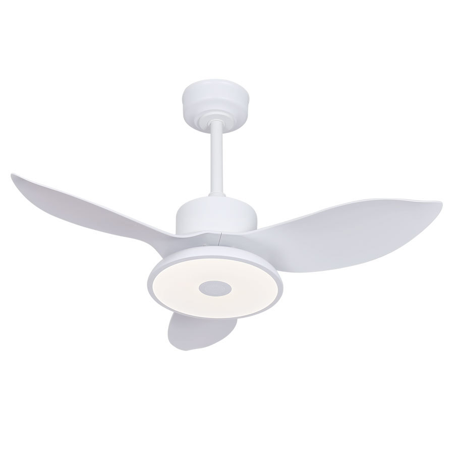 Straight leaf fan-CT252 White Bluetooth 36 inch