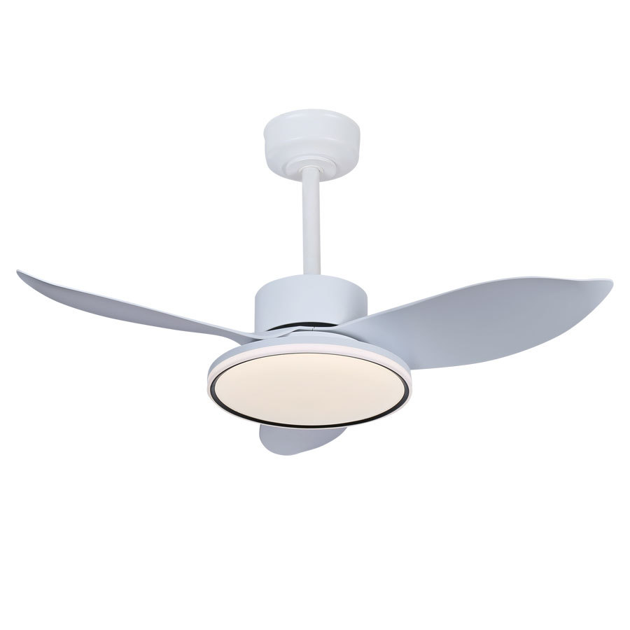 Straight leaf fan-CT232 white/black 36 inch